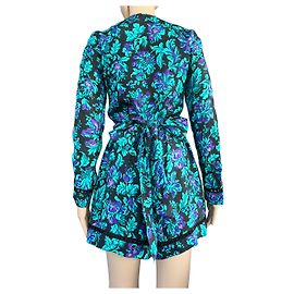 Mono Zimmermann de seda negro con estampado floral Negro Azul