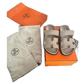 Sandales chypre Hermès Beige
