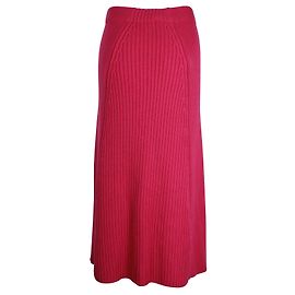 Kenzo Fuchsiafarbener Midirock aus dicker Wolle Pink
