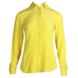 Etro Camicia in seta giallo fluo Giallo