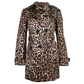 Michael Kors-Leopard Print Trench Coat-Other