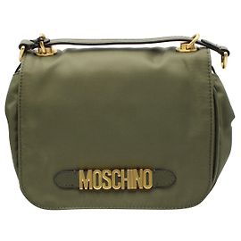 Moschino Bolsa de ombro de nylon verde escuro Verde
