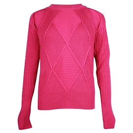 Kenzo Dicker Wollpullover in Fuchsia Pink