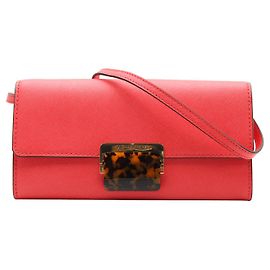 Michael Kors Korallen-Geldbörse/Clutch mit Riemen Orange Koralle