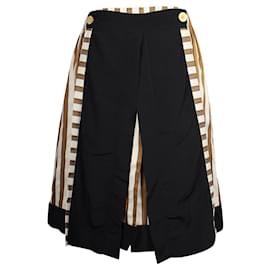 Fendi-Black, Brown & Beige Striped Skirt -Other