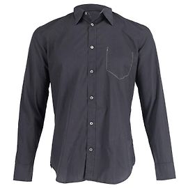 Maison Martin Margiela Maison Margiela Camicia classica con bottoni e taschino rovesciato in cotone nero Nero