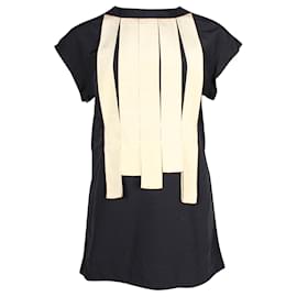 Fendi-Black Top with Beige Panels-Black