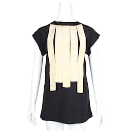 Fendi-Black Top with Beige Panels-Black