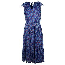 Kate Spade Maxi abito floreale blu e rosso Altro