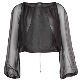 Emilio Pucci Cardigan corto semitrasparente nero Nero