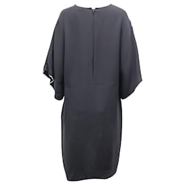 Fendi-Fendi Robe à Manches Kimono en Soie Noire-Noir