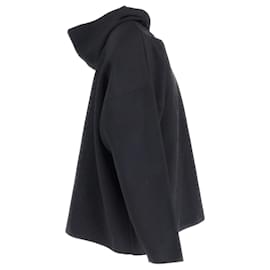 Balenciaga-Moletom clássico com capuz Balenciaga em viscose preta-Preto