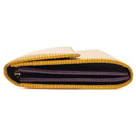 Louis Vuitton-Louis Vuitton long wallet in yellow epi leather-Yellow