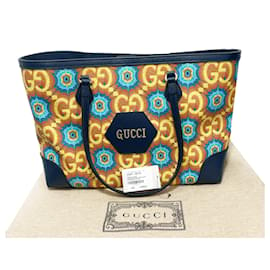 Gucci-Gucci Ophidia 100 Bolsa Kaleidoworn-Azul