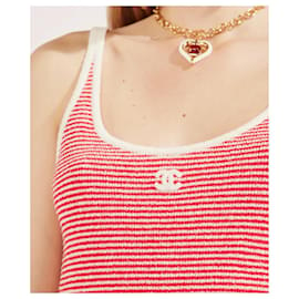 Chanel-Camiseta sin mangas roja de la pista de Chanel 23do-Roja