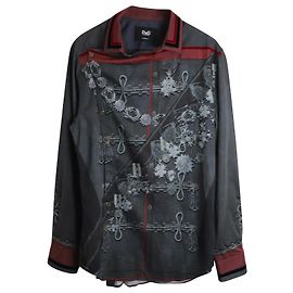 Camisa Dolce & Gabbana Soldier Uniforme Estampada em Algodão Cinza Cinza