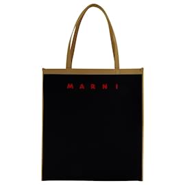 Marni-Flache Einkaufstasche – Marni – Schwarz-Schwarz