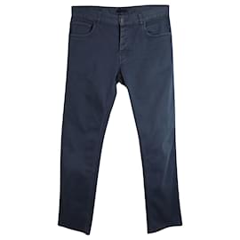 Prada-Prada Slim Fit Jeans in Navy Cotton-Blue,Navy blue