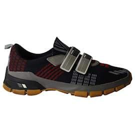 Prada-Prada Cross Section Sneakers in Multicolor Knit-Other,Python print