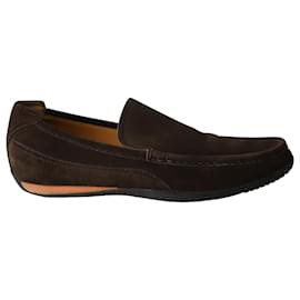 Hermès-Hermes Classic Loafers in Brown Suede-Brown