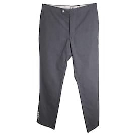 Moncler-Moncler Tailored Trousers in Gray Cotton-Grey