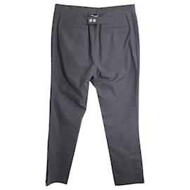 Moncler-Pantalon ajusté Moncler en coton gris-Gris