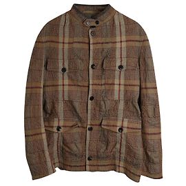 Camicia Button Down a quadri Christian Lacroix in cotone marrone Marrone