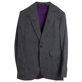 Conjunto de blazer e calça com estampa barroca Kenzo em lã cinza Cinza