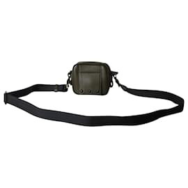 Bottega Veneta-Bottega Veneta Perforated Crossbody Bag in Army Green Leather-Green