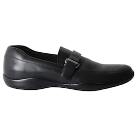 Prada-Prada Buckle Driving Loafers in Black Leather-Black