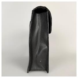 Louis Vuitton-Bolso de mano unisex en piel negra-Negro