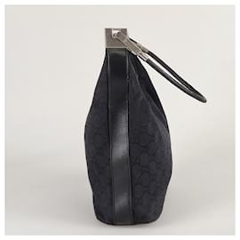 Gucci-Gucci shoulder bag in black monogram canvas-Black