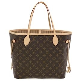 Louis Vuitton-LOUIS VUITTON Monogramme Neverfull MM Tote Bag M40156 Auth LV 41155A-Monogramme