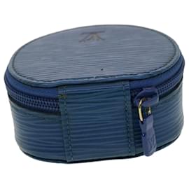 Louis Vuitton-LOUIS VUITTON Epi Ecrin Bijoux8 Jewelry Box Blue M48225 LV Auth ar9319b-Blue