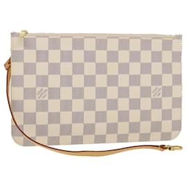 Louis Vuitton-LOUIS VUITTON Damier Azur Neverfull MM Pouch Accessory Pouch LV Auth 41142-Other