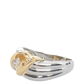 & Other Stories-Platinum Diamond Ring-Silvery