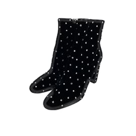 Saint Laurent-SAINT LAURENT  Ankle boots T.EU 36.5 velvet-Black