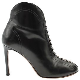 Alaïa Stivaletti Alaia con gancio e occhiello in pelle nera Nero