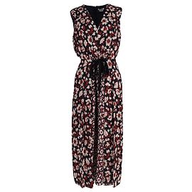 Jason Wu Plissiertes Midikleid mit Bindedetail aus Polyester mit Blumendruck Andere Python drucken