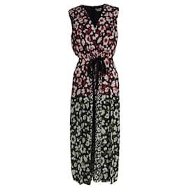 Jason Wu-Jason Wu Tie-Detailed Pleated Midi Dress in Floral-Print Polyester-Other,Python print