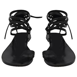 Autre Marque-ATP Atelier Candela Strappy Sandals in Black Leather-Black