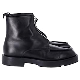 Bottines Givenchy Squared Zip en Cuir Noir Noir