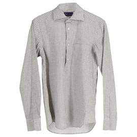 Ralph Lauren-Ralph Lauren Purple Label Buttoned Checked Shirt in Multicolor Cotton-Multiple colors
