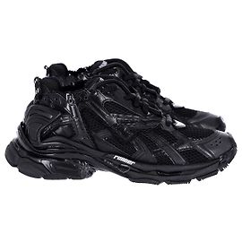 Baskets Balenciaga Runner en Polyuréthane Noir Noir