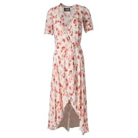 Reformation-Reformation Lottie Wrap Dress in Floral Print Silk-Other