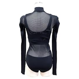 Fendi-Fendi mesh body suit tank top-Black