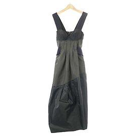 Vestido Prada Army Khaki de seda Caqui