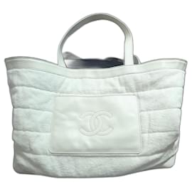 Chanel-Bolsa tote Chanel XL edição limitada-Preto,Branco