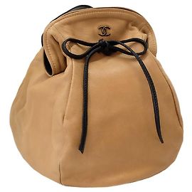 Borsa vintage Chanel/Borsa Nero Caramello
