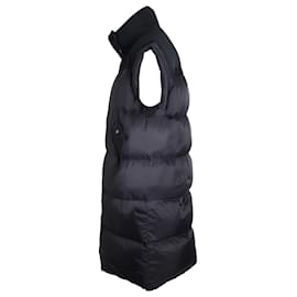 Yves Salomon-Yves Salomon YS Army Sleeveless Puffer Vest in Black Cotton-Black